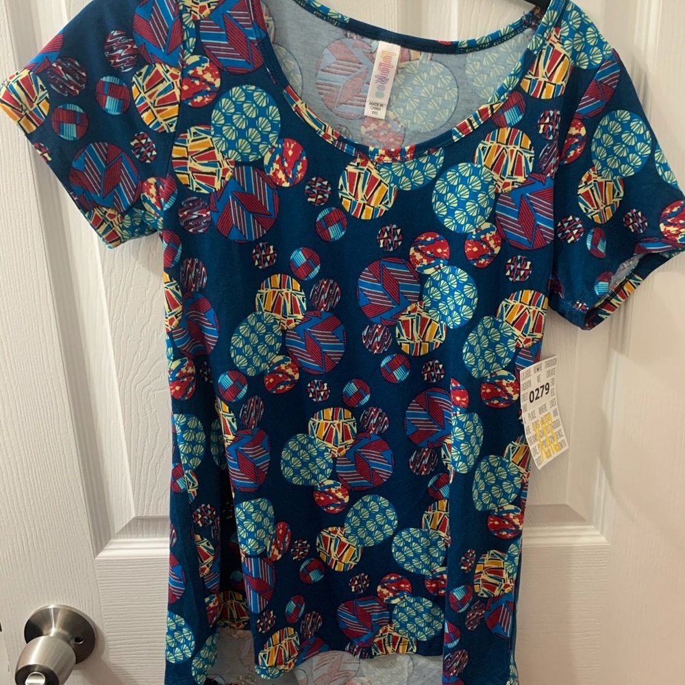 LulaRoe Classic T NWT blue bubbles XXS